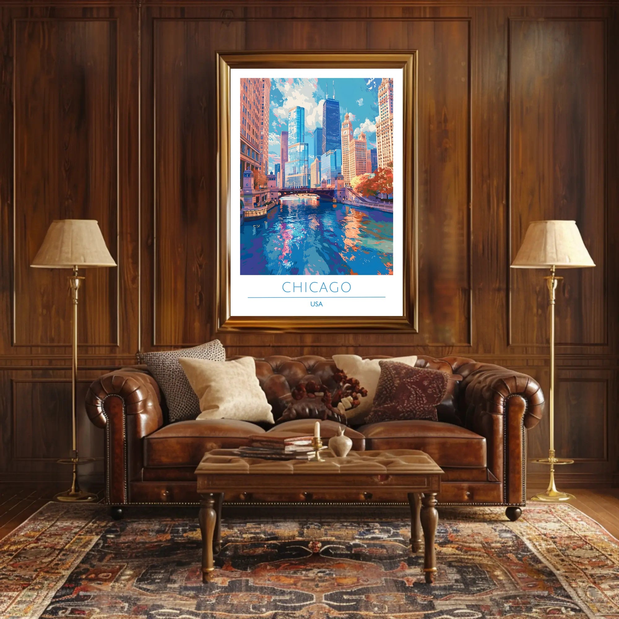 Chicago Skyline Reflections: Urban or Cityscape Poster