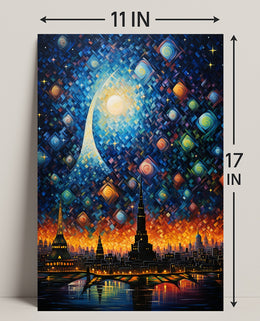 Celestial Cityscape Poster