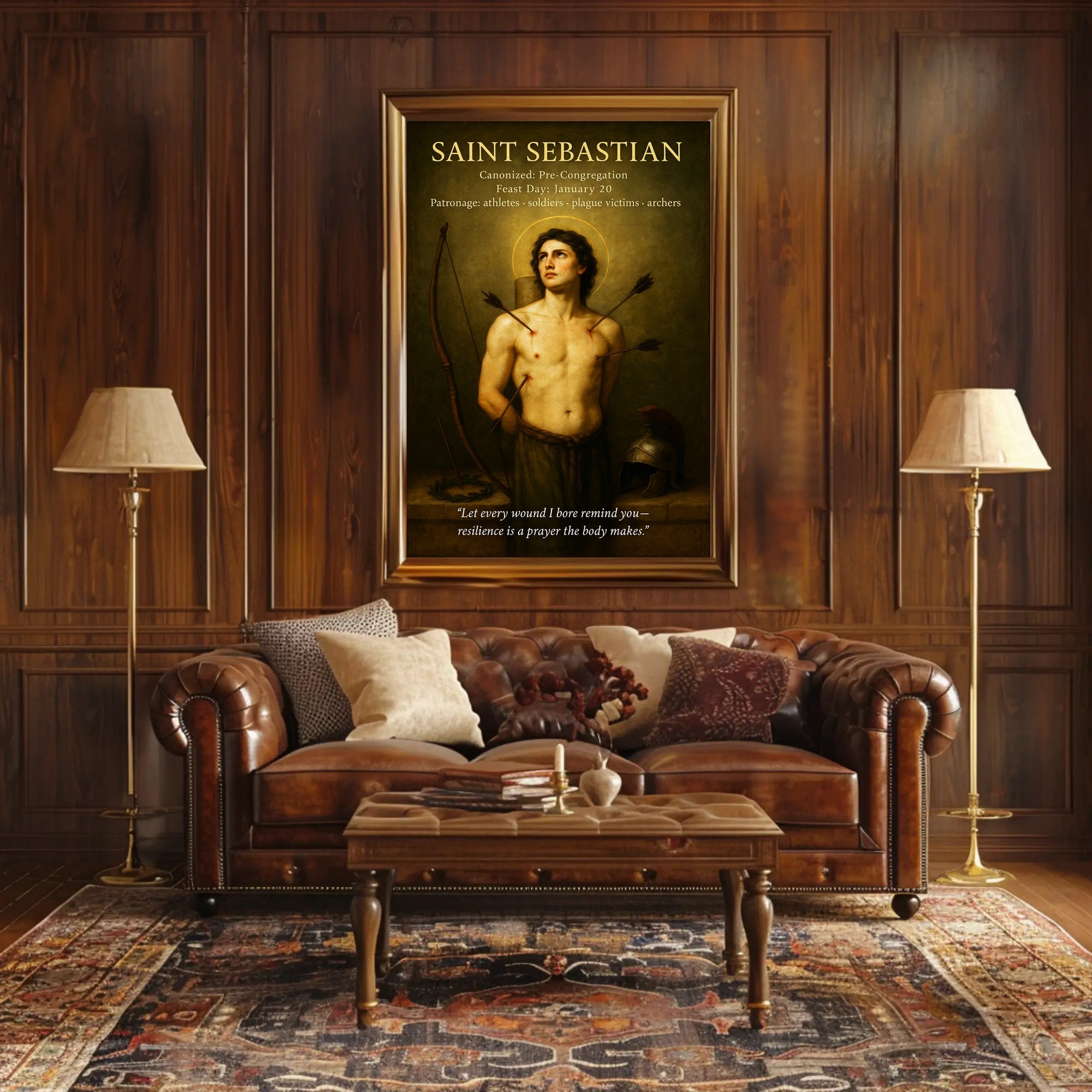 Saint Sebastian Resilience and Martyrdom Poster PosterGoat