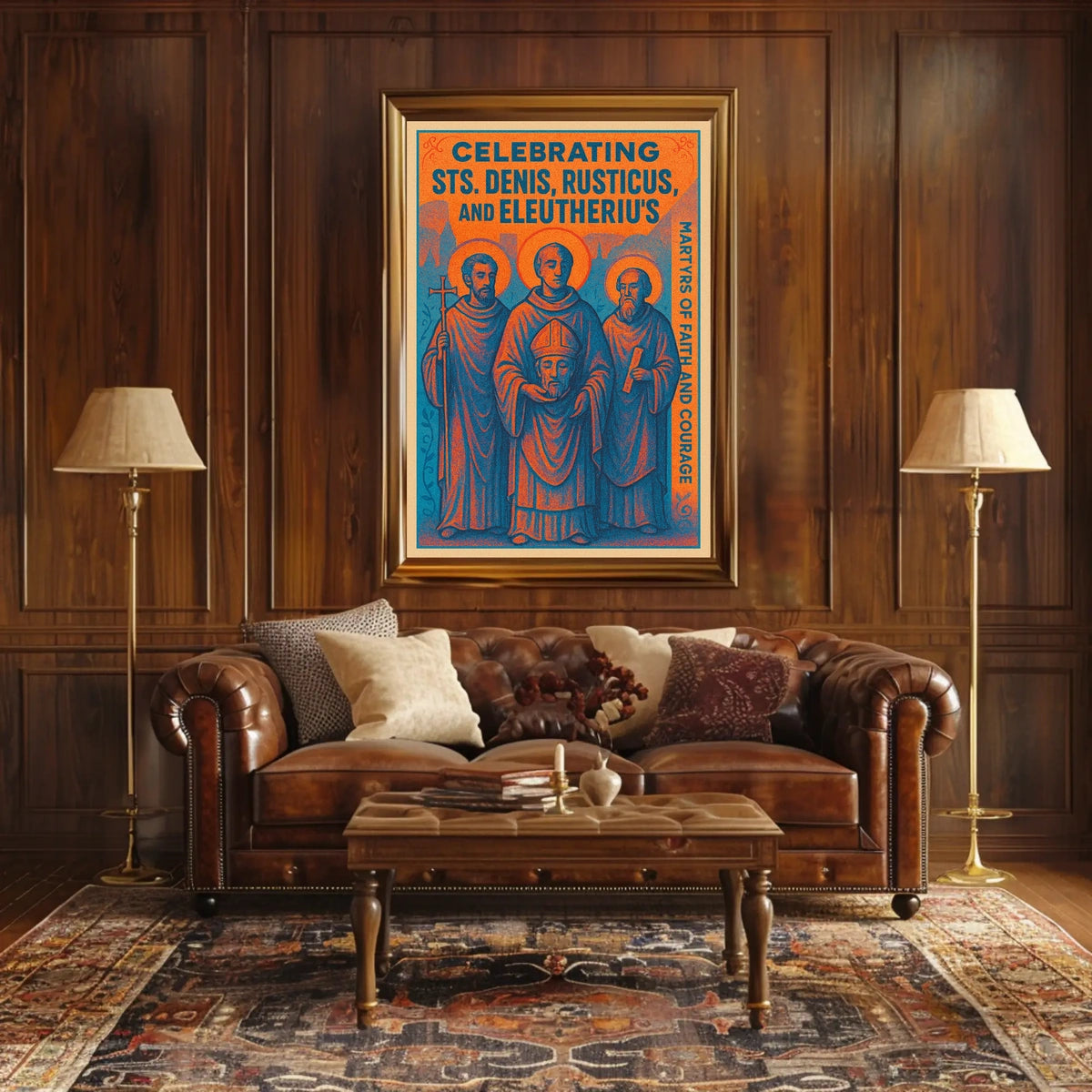 Celebrating Sts. Denis, Rusticus, and Eleutherius Poster