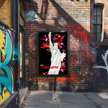 Fly TWA to the Statue of Liberty Travel Poster by David Klein