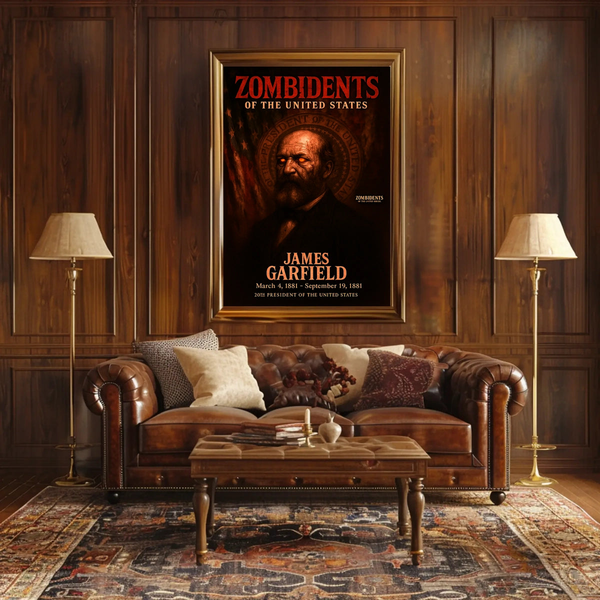 James Garfield 20th President of the United States Zombidents Poster Series
