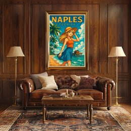 Naples Florida Beachside Bliss Poster Wall Art 18x24