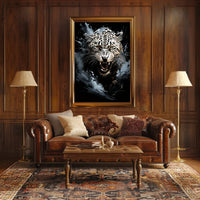 Leopard Roar: Bold Wildlife Art Poster Print