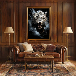 Leopard Roar: Bold Wildlife Art Poster Print