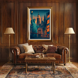 New York City Skyline Poster City of Dreams Office Decor