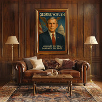George W. Bush Vintage Presidential Art Poster