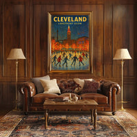 Cleveland Lakefront Glow Poster