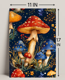 Enchanted Mushroom Forest Fantasy or Mythology Poster