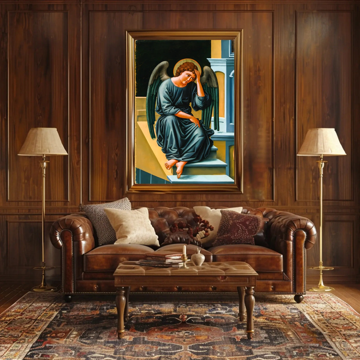 Contemplative Angel Poster