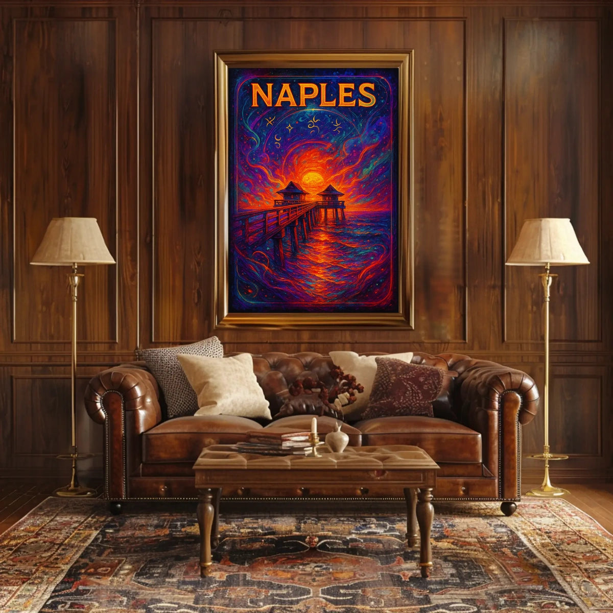 Naples Sunset Dreamscape Poster