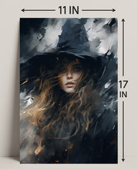 Enigmatic Witch Portrait Poster