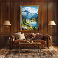 North Cascades Majestic Travel Poster Print