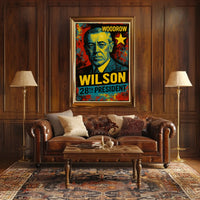 Woodrow Wilson 28th President of the United States Graffiti Pop Art Poster