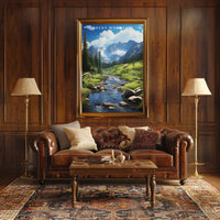 Rocky Mountains Serene Travel Poster Print