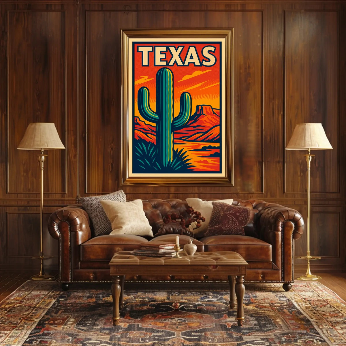 Texas Desert Landscape Poster