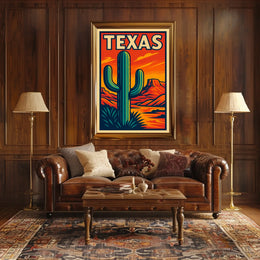 Texas Desert Landscape Poster