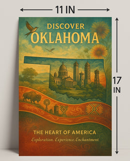 Discover Oklahoma Wall Art Print Decor PosterGoat