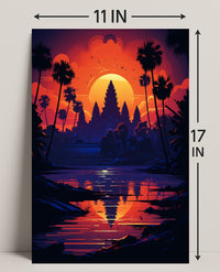 Sunset Over Tranquil Waters Poster