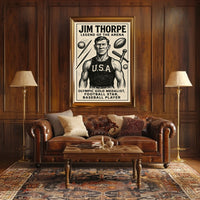 Jim Thorpe Iconic Sports Legend Poster