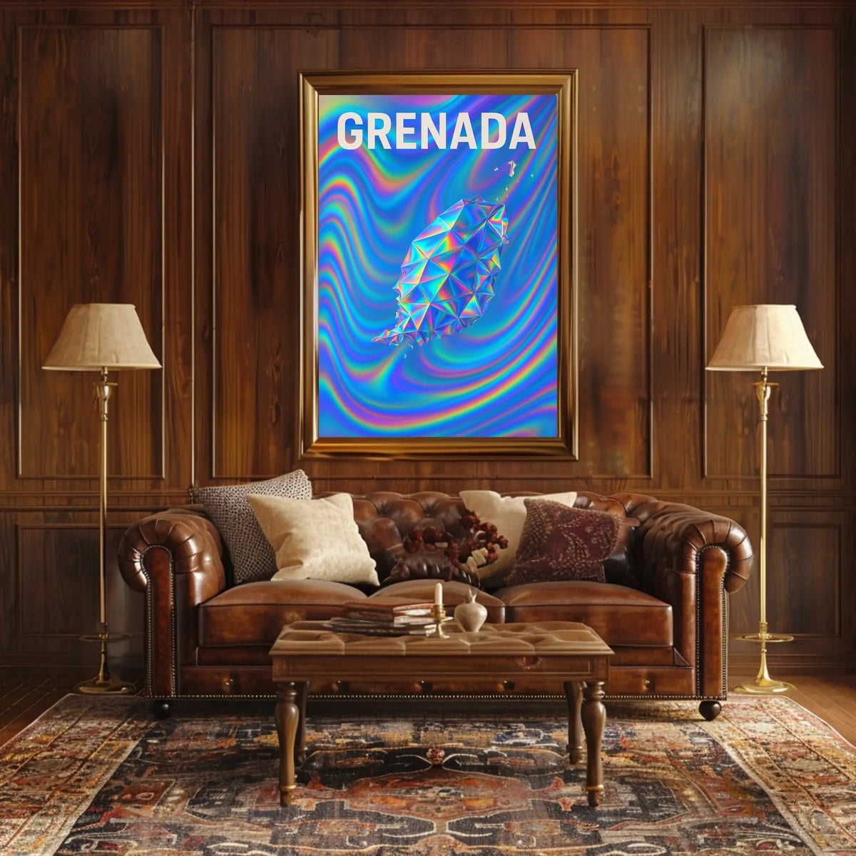 Grenada A Vibrant Geometric Vision Poster