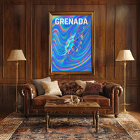 Grenada A Vibrant Geometric Vision Poster