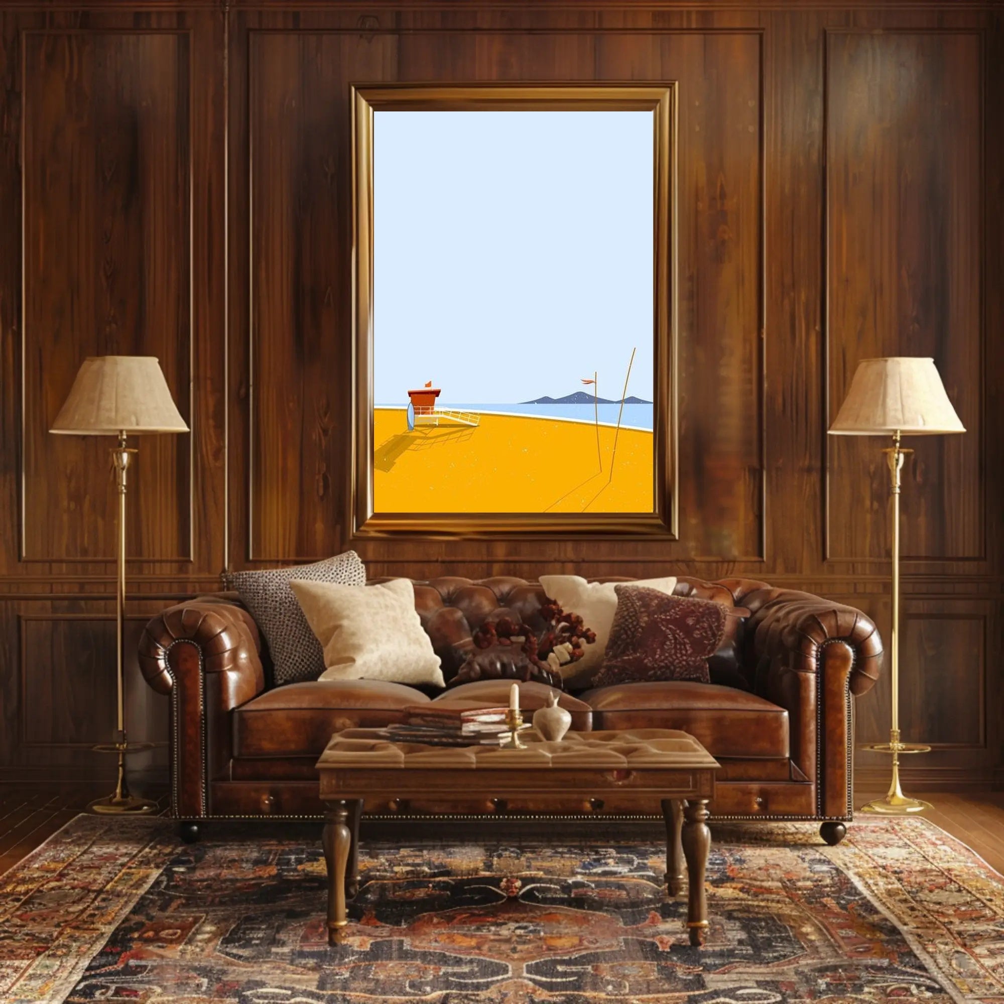 Tranquil Beach Scene Poster PosterGoat