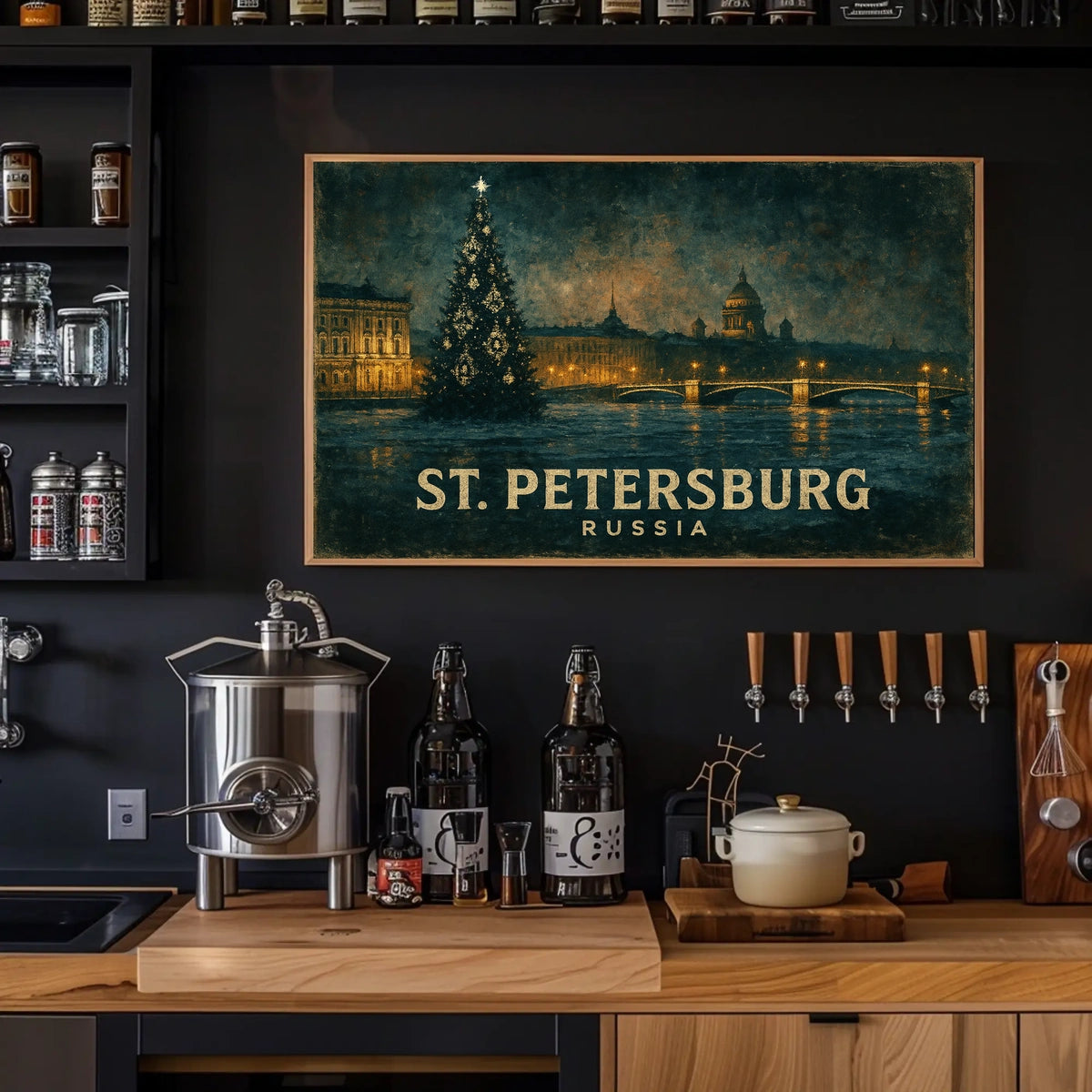 St. Petersburg at Night Poster