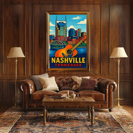 Nashville Pop Art Poster