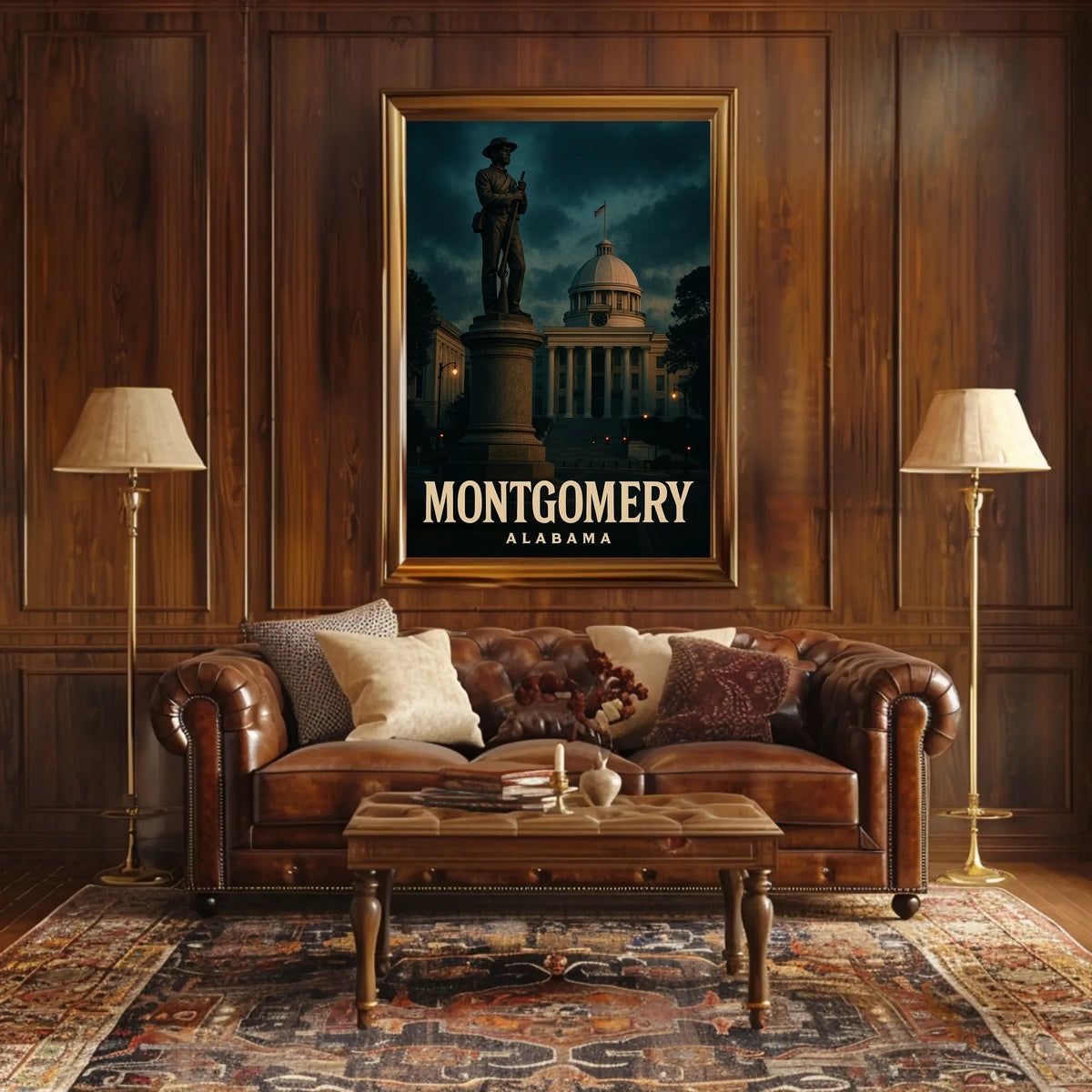 Montgomery Skyline Realism Wanderlust Poster