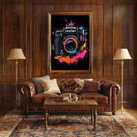 Vibrant Camera Art Poster
