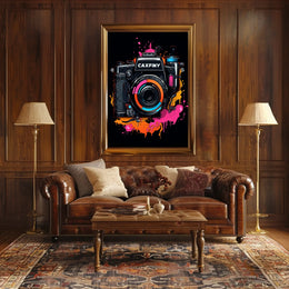 Vibrant Camera Art Poster