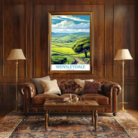 Wensleydale Tranquil Landscape Yorkshire Travel Poster