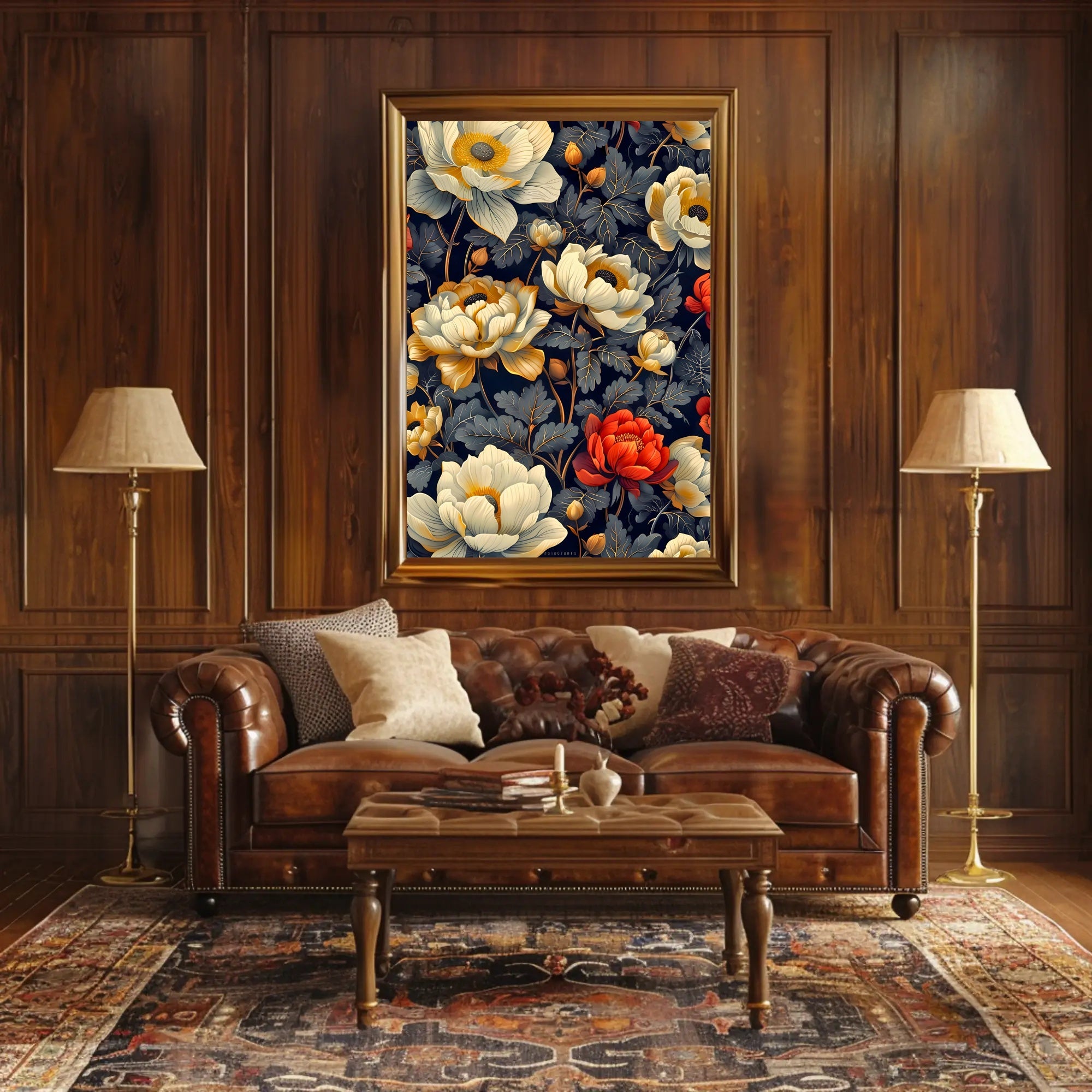 Floral Elegance Wall Art Print for Home Decor