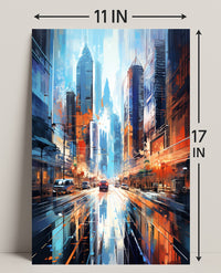 Urban Vibes A Futuristic Cityscape Poster