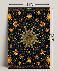 Celestial Starburst Abstract Art Poster