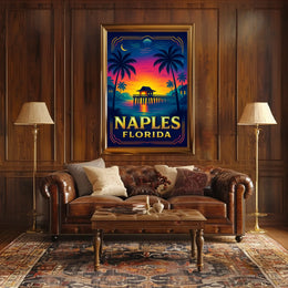 Naples, Florida Tropical Sunset Poster
