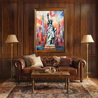 Statue Of Liberty Geometric Splendor Poster