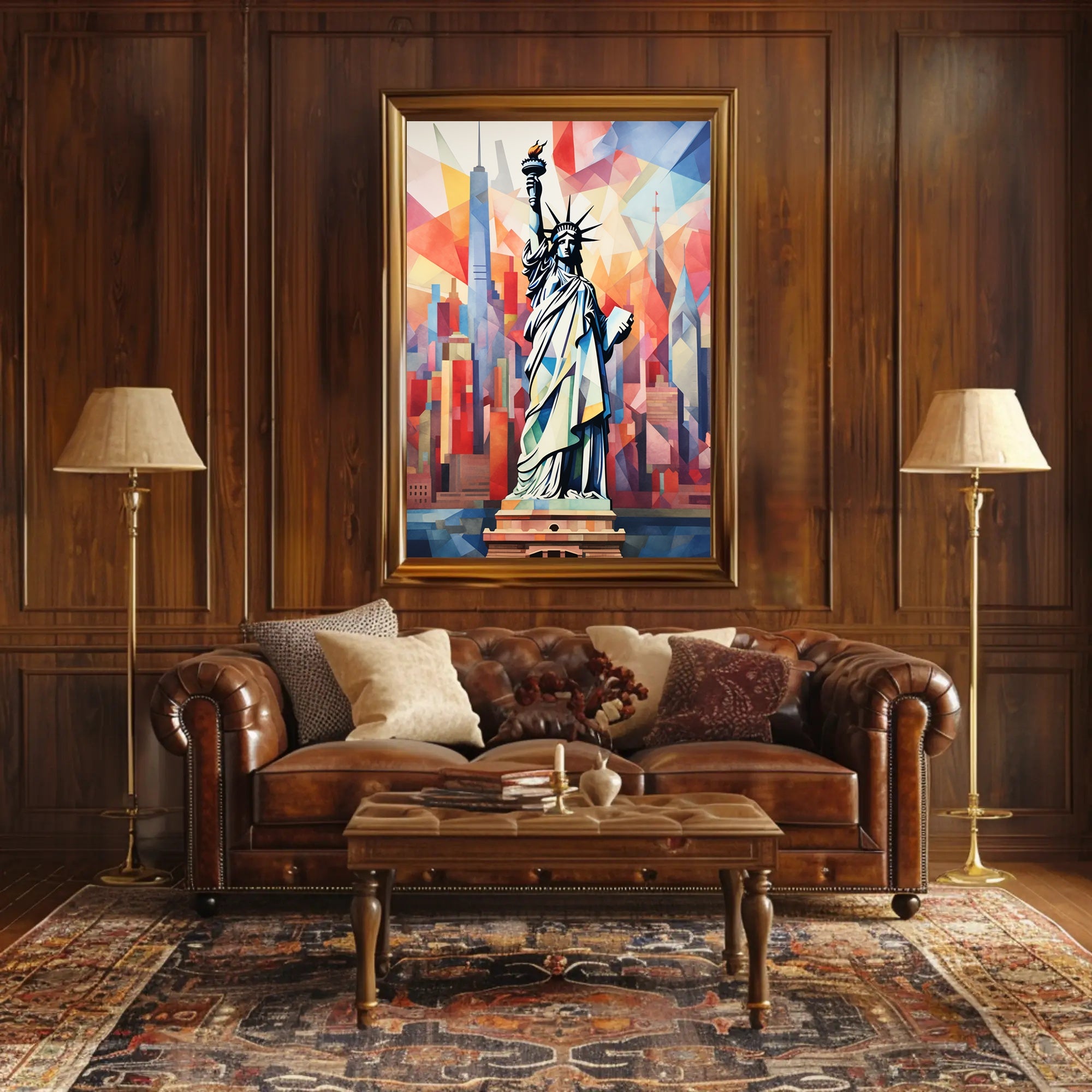 Statue Of Liberty Geometric Splendor Poster