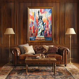 Statue Of Liberty Geometric Splendor Poster