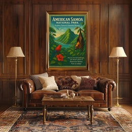 American Samoa National Park Vintage Poster Art