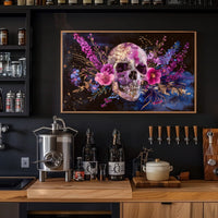 Floral Skull Art Poster