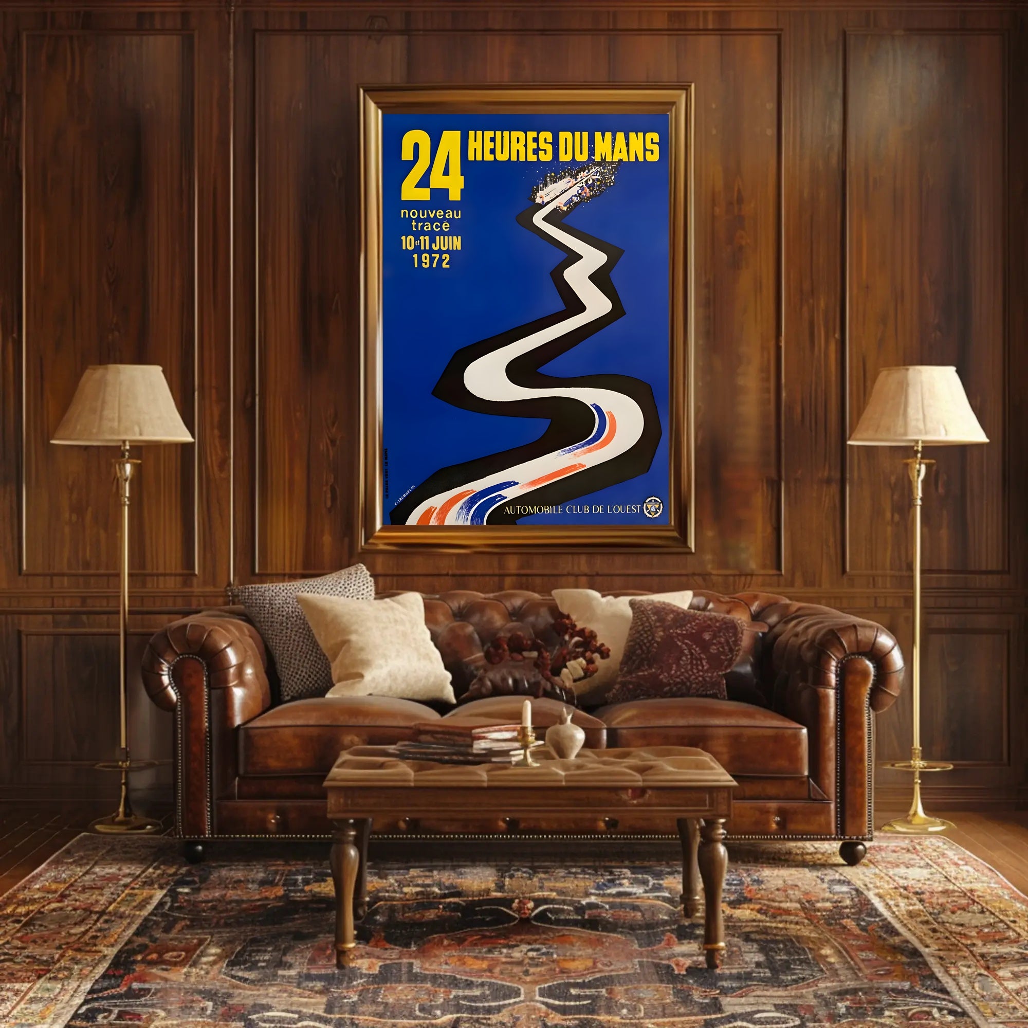 Vintage 24 Heures Du Mans 1972 Art Print