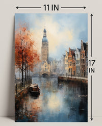 Autumn In A Canal City Poster