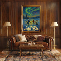 Aurora Christmas in Fairbanks Poster