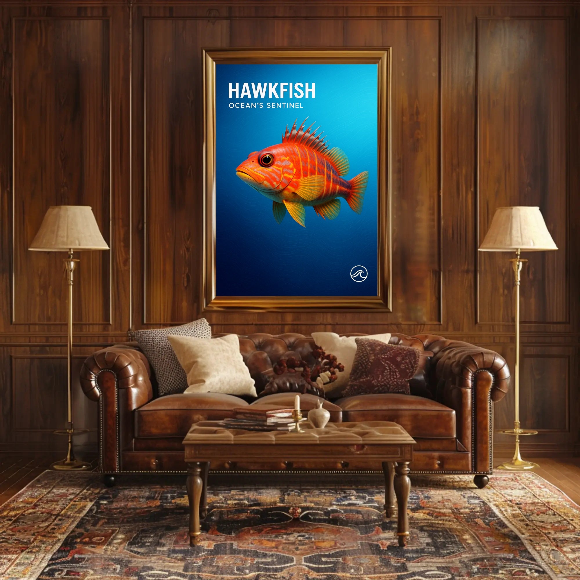 Hawkfish Ocean's Sentinel Poster PosterGoat