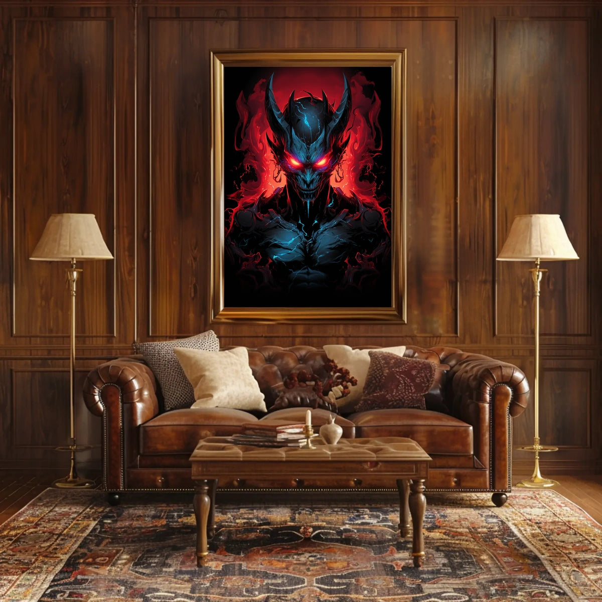 Demonic Chaos: Dark Fantasy Art Poster Print