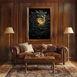 Golden Spiral Vortex: Abstract or Artistic Poster
