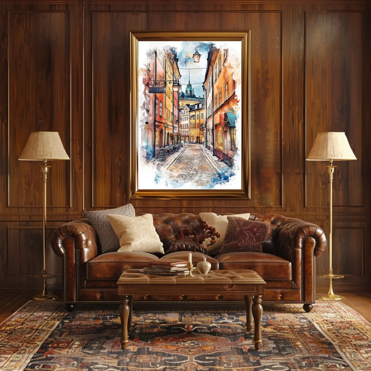 Stockholm Gamla Stan Old Town Sweden Historic Street Poster