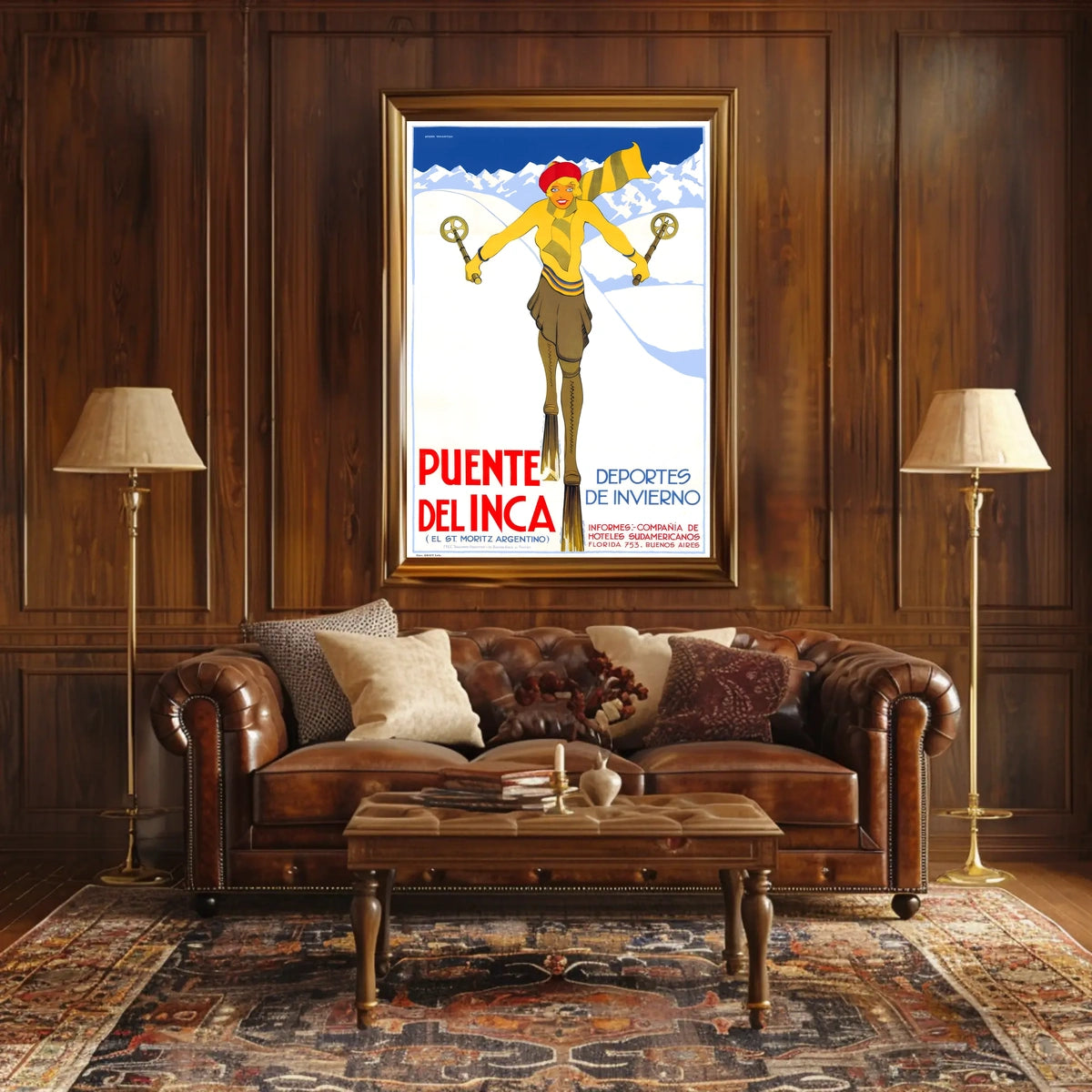 Puente Del Inca Winter Sports Poster